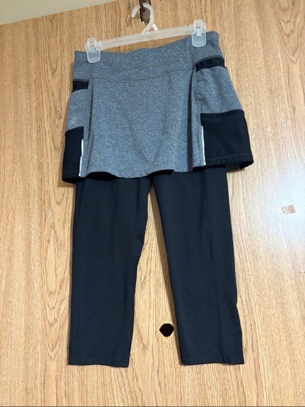 Athleta Gray Skort with Black Legging Panels